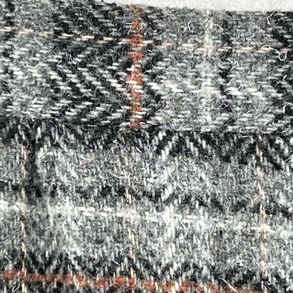 KGR Skirt Girl's 15/16 Wool Chevron Wool Tweed Straight Lined Gray Vintage_10